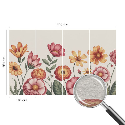 Motivtapete aus Vlies mit Blumenarrangement