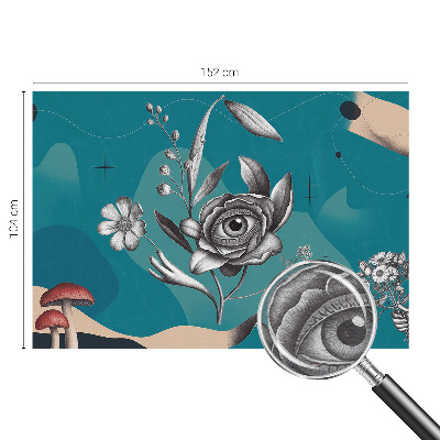 Vlies-Fototapete fürs Wohnzimmer mit dem Motiv „Blütenauge“