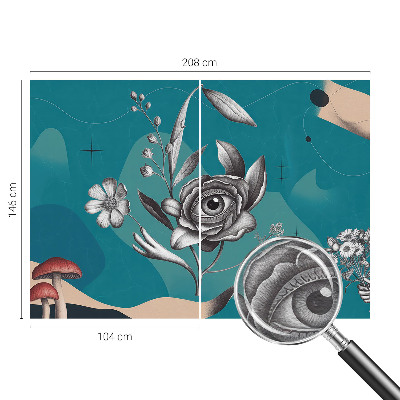 Vlies-Fototapete fürs Wohnzimmer mit dem Motiv „Blütenauge“