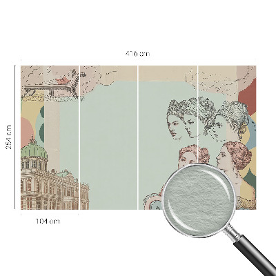 Vlies-Fototapete nach Maß mit klassischer Collage als Motiv