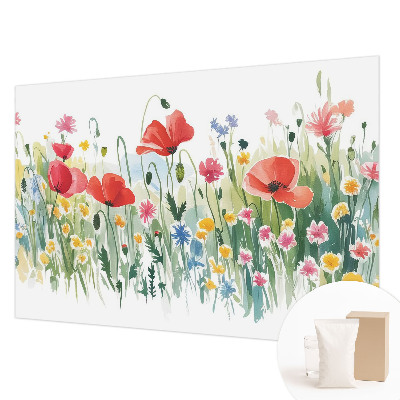Vlies-Fototapete fürs Schlafzimmer mit Motiv einer Sommerwiese