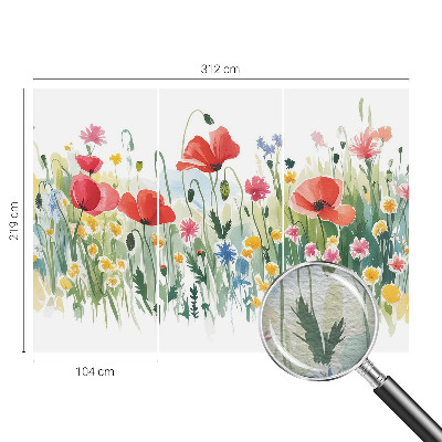 Vlies-Fototapete fürs Schlafzimmer mit Motiv einer Sommerwiese