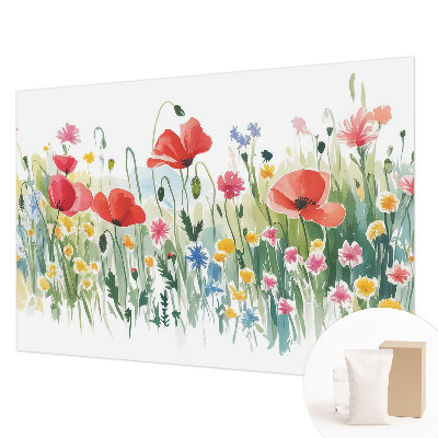 Vlies-Fototapete fürs Schlafzimmer mit Motiv einer Sommerwiese