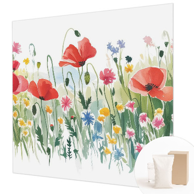 Vlies-Fototapete fürs Schlafzimmer mit Motiv einer Sommerwiese
