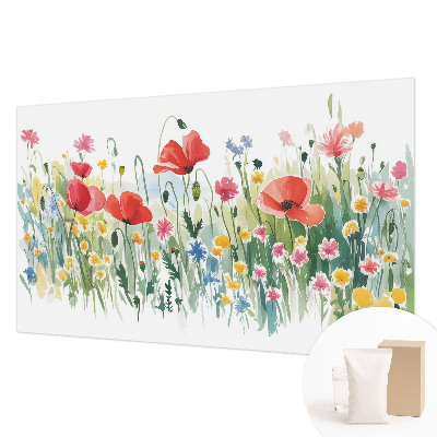 Vlies-Fototapete fürs Schlafzimmer mit Motiv einer Sommerwiese