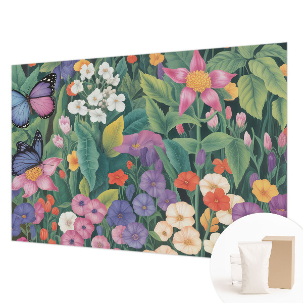 Vlies-Fototapete fürs Kinderzimmer mit blumigem Motiv