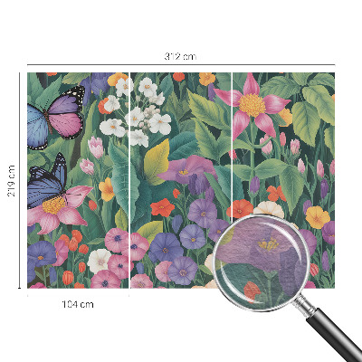 Vlies-Fototapete fürs Kinderzimmer mit blumigem Motiv