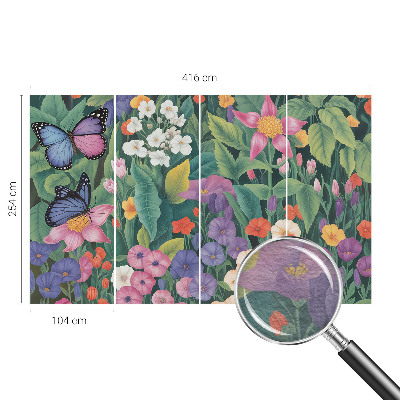 Vlies-Fototapete fürs Kinderzimmer mit blumigem Motiv