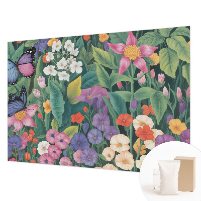 Vlies-Fototapete fürs Kinderzimmer mit blumigem Motiv