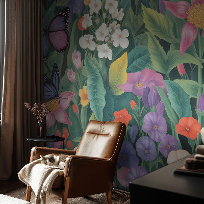 Vlies-Fototapete fürs Kinderzimmer mit blumigem Motiv