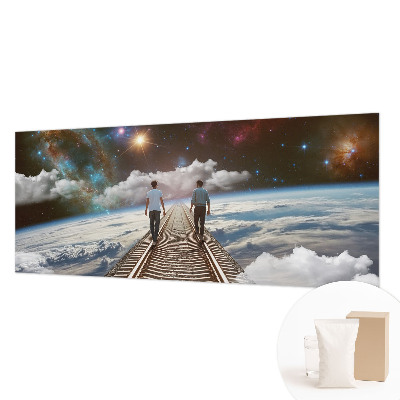 Vliestapete fürs Wohnzimmer mit Motiv einer Weltraumreise