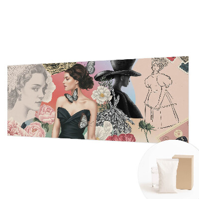 Moderne Vlies-Fototapete Blumen und Porträts