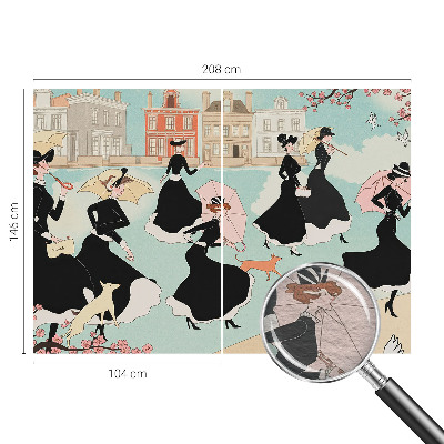 Bedruckte Vlies-Fototapete Frauen gehen