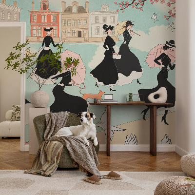 Bedruckte Vlies-Fototapete Frauen gehen