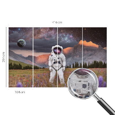Motivtapete mit einer Darstellung einer kosmischen Landschaft