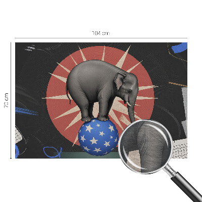 Wand-Fototapete mit Motiv eines Zirkuselefanten