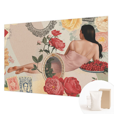 Dekorative Wand-Fototapete mit floralem Motiv