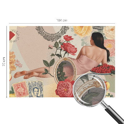 Dekorative Wand-Fototapete mit floralem Motiv