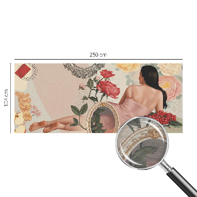 Dekorative Wand-Fototapete mit floralem Motiv
