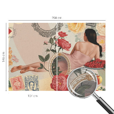 Dekorative Wand-Fototapete mit floralem Motiv