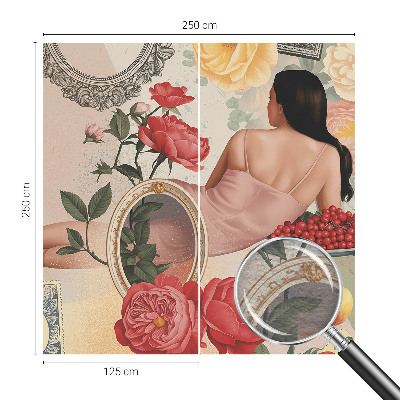 Dekorative Wand-Fototapete mit floralem Motiv