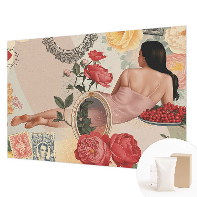 Dekorative Wand-Fototapete mit floralem Motiv