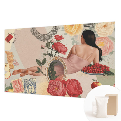 Dekorative Wand-Fototapete mit floralem Motiv