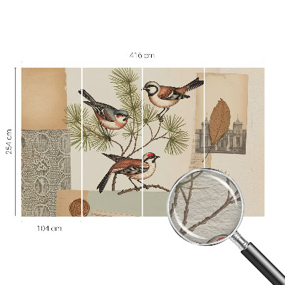 Fototapete Vogelcollage