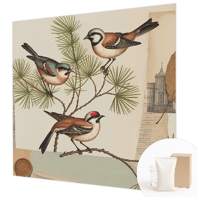 Fototapete mit einer Collage aus Vögeln