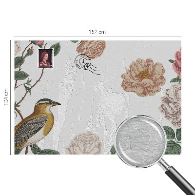Wandtapete mit Vintage-Blumenmuster