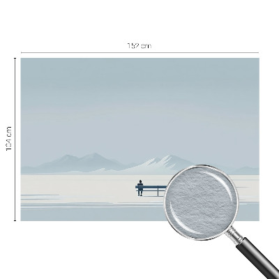 Vlies-Fototapete fürs Wohnzimmer mit einem minimalistischen Landschaftsdesign