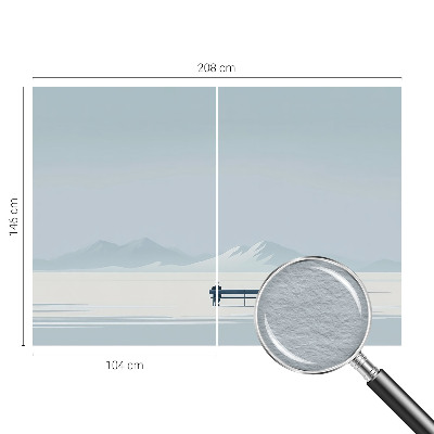 Vlies-Fototapete fürs Wohnzimmer mit einem minimalistischen Landschaftsdesign