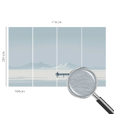 Vlies-Fototapete fürs Wohnzimmer mit einem minimalistischen Landschaftsdesign