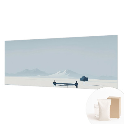 Vlies-Fototapete fürs Wohnzimmer mit einem minimalistischen Landschaftsdesign