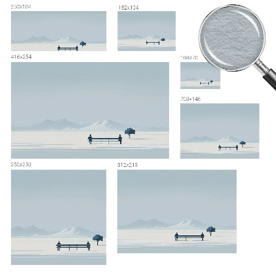 Vlies-Fototapete fürs Wohnzimmer mit einem minimalistischen Landschaftsdesign