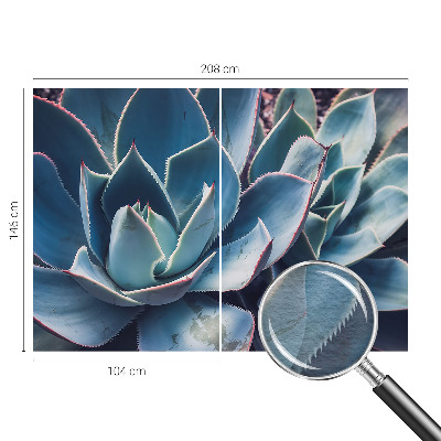 Vlies-Fototapete fürs Schlafzimmer mit grünem Aloe‑Motiv