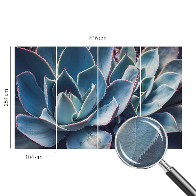 Vlies-Fototapete fürs Schlafzimmer mit grünem Aloe‑Motiv