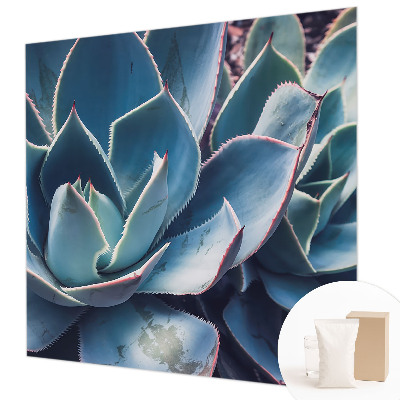 Vlies-Fototapete fürs Schlafzimmer mit grünem Aloe‑Motiv