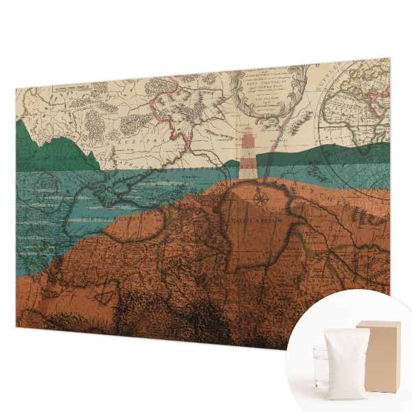 Vliestapete fürs Wohnzimmer Historische Karte