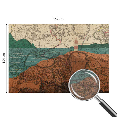 Vliestapete fürs Wohnzimmer Historische Karte