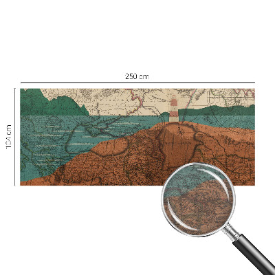 Vliestapete fürs Wohnzimmer Historische Karte