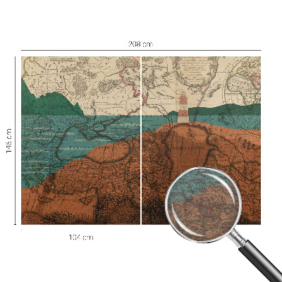 Vliestapete fürs Wohnzimmer Historische Karte