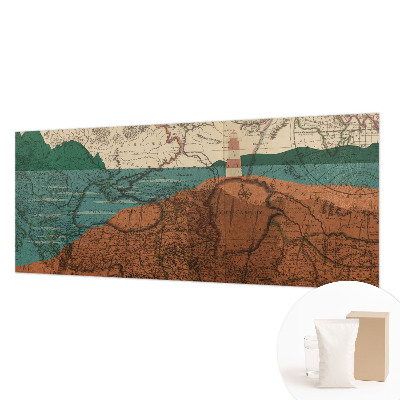 Vliestapete fürs Wohnzimmer Historische Karte