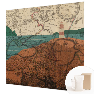 Vliestapete fürs Wohnzimmer Historische Karte