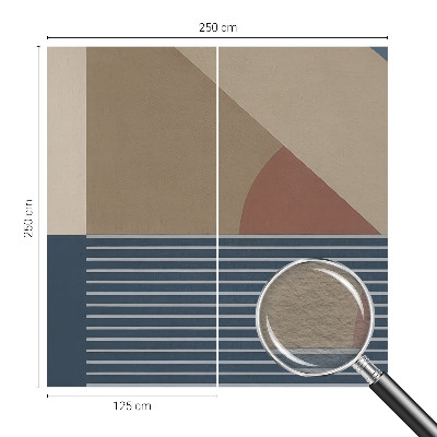 Bedruckte Vlies-Fototapete mit harmonischem Geometriemotiv