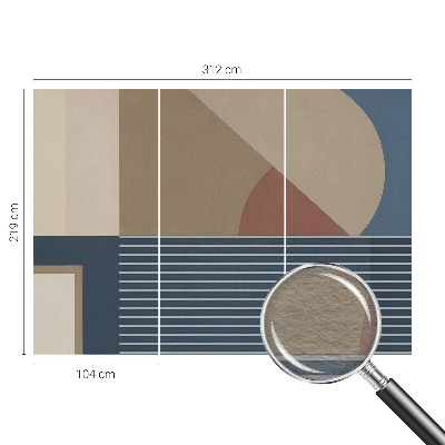 Bedruckte Vlies-Fototapete mit harmonischem Geometriemotiv