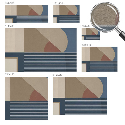 Bedruckte Vlies-Fototapete mit harmonischem Geometriemotiv