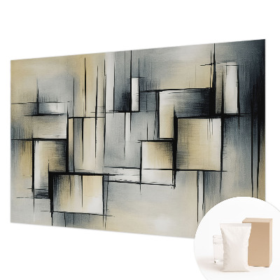 Fototapete fürs Schlafzimmer mit abstraktem Geometriemotiv