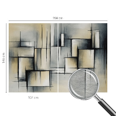 Fototapete fürs Schlafzimmer mit abstraktem Geometriemotiv