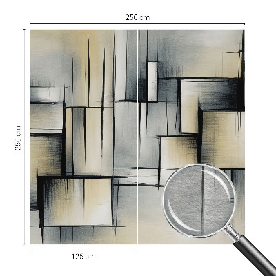 Fototapete fürs Schlafzimmer mit abstraktem Geometriemotiv